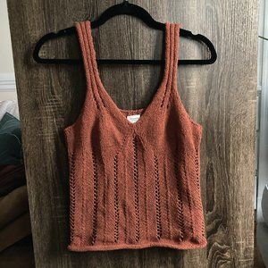 NWT Abercrombie Skimming V-Neck Crochet Tank